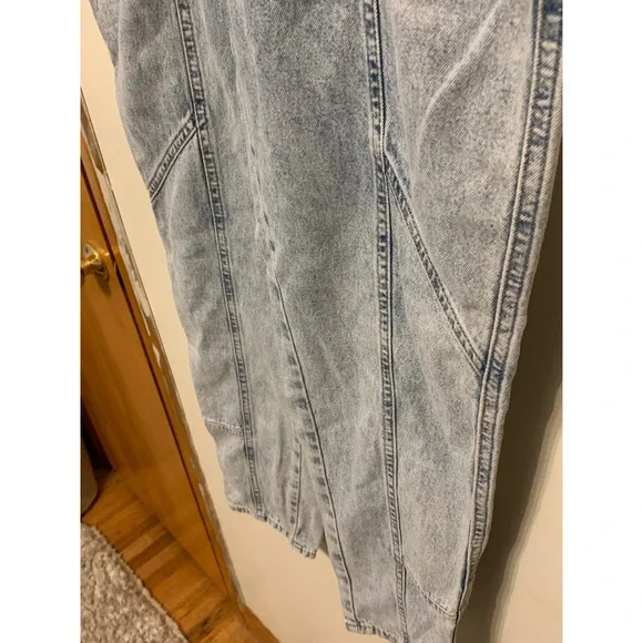 Free People Womens Jeans Acid Wash High Rise Button Fly Straight Leg W26 - Picture 3 of 7